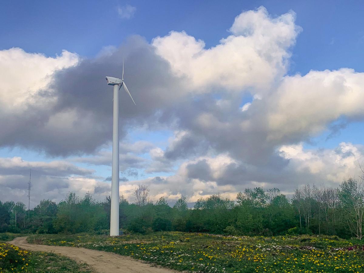 wind turbine on campus