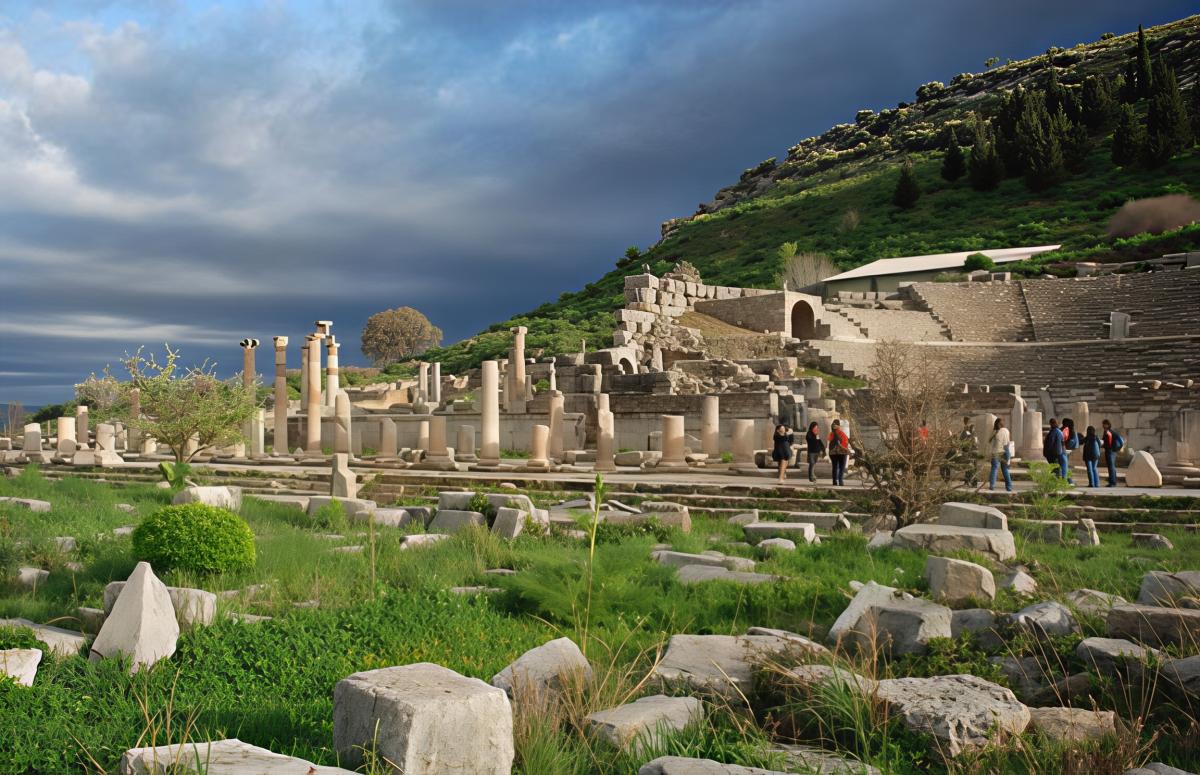architectural ruins in Greece